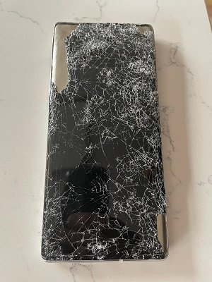 the pixel pro after being run over