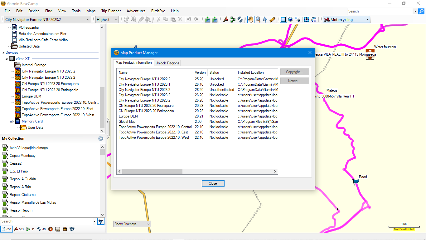 Europe NTU 2023.20 map locked on Basecamp Zumo User Forums